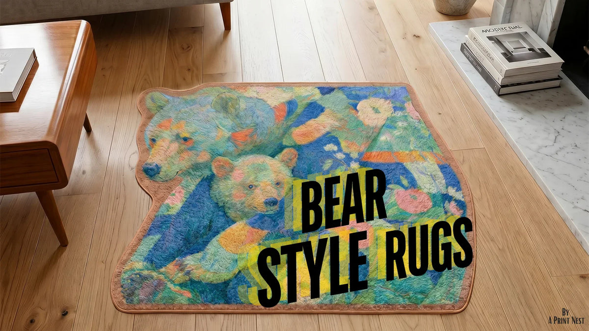 Bear Style Rugs by A Print Nest
