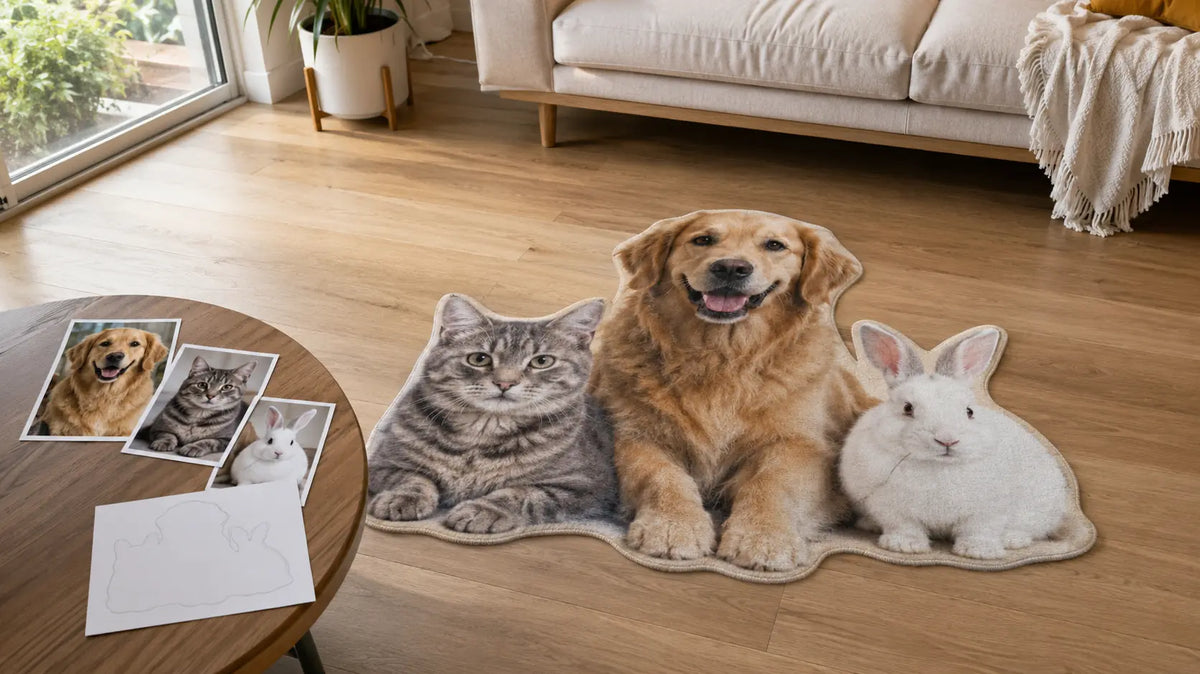 How to Design a Custom Multi-Pet Shaped Rug Without Awkward Edges