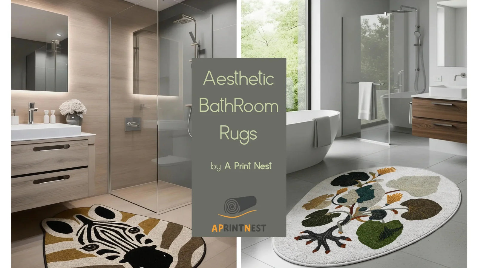 Bathroom Rugs by A Print Nest