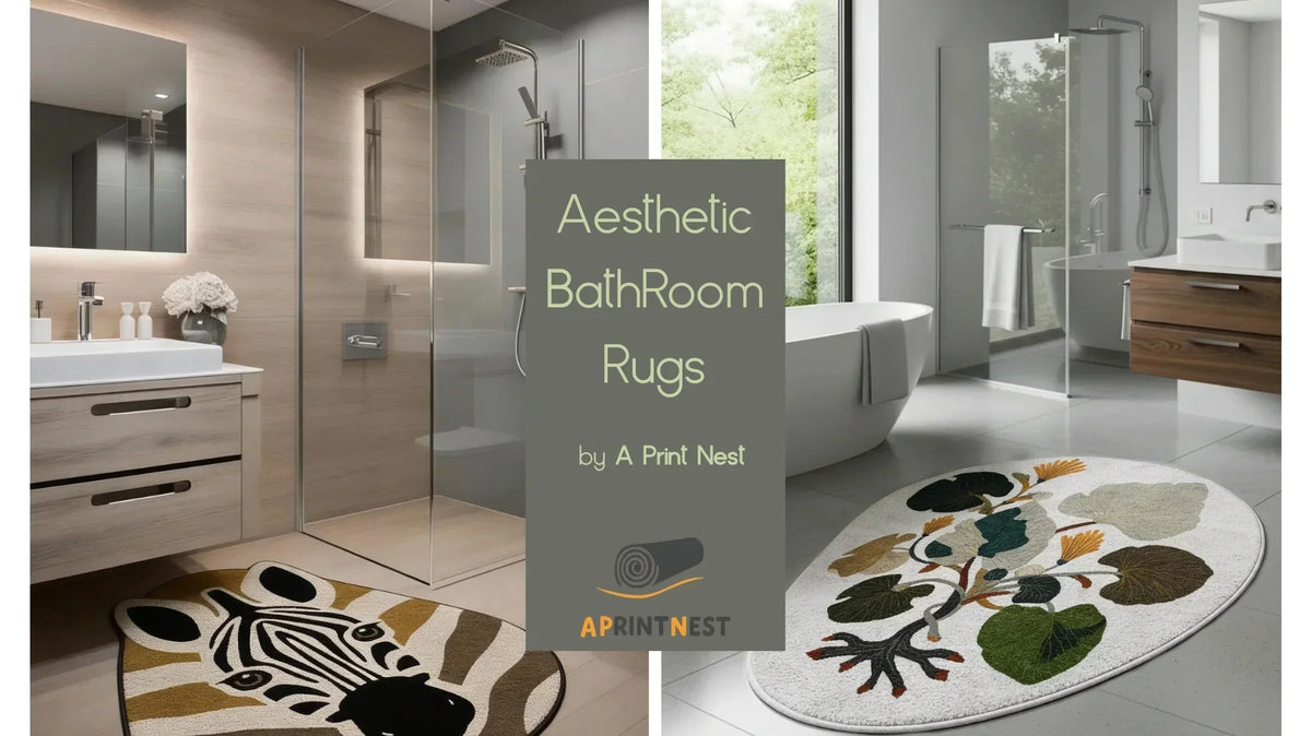 Bathroom Rugs by A Print Nest