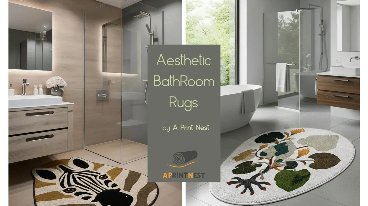 Bathroom Rugs by A Print Nest