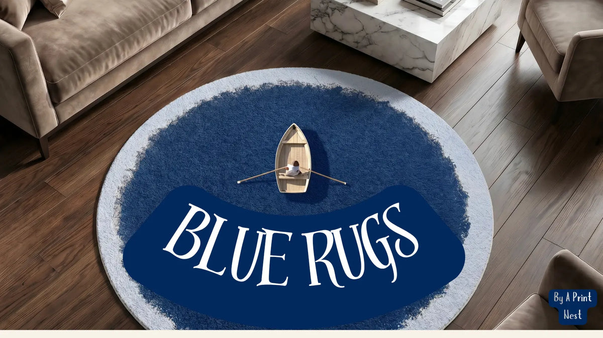 Blue Rugs by A Print Nest