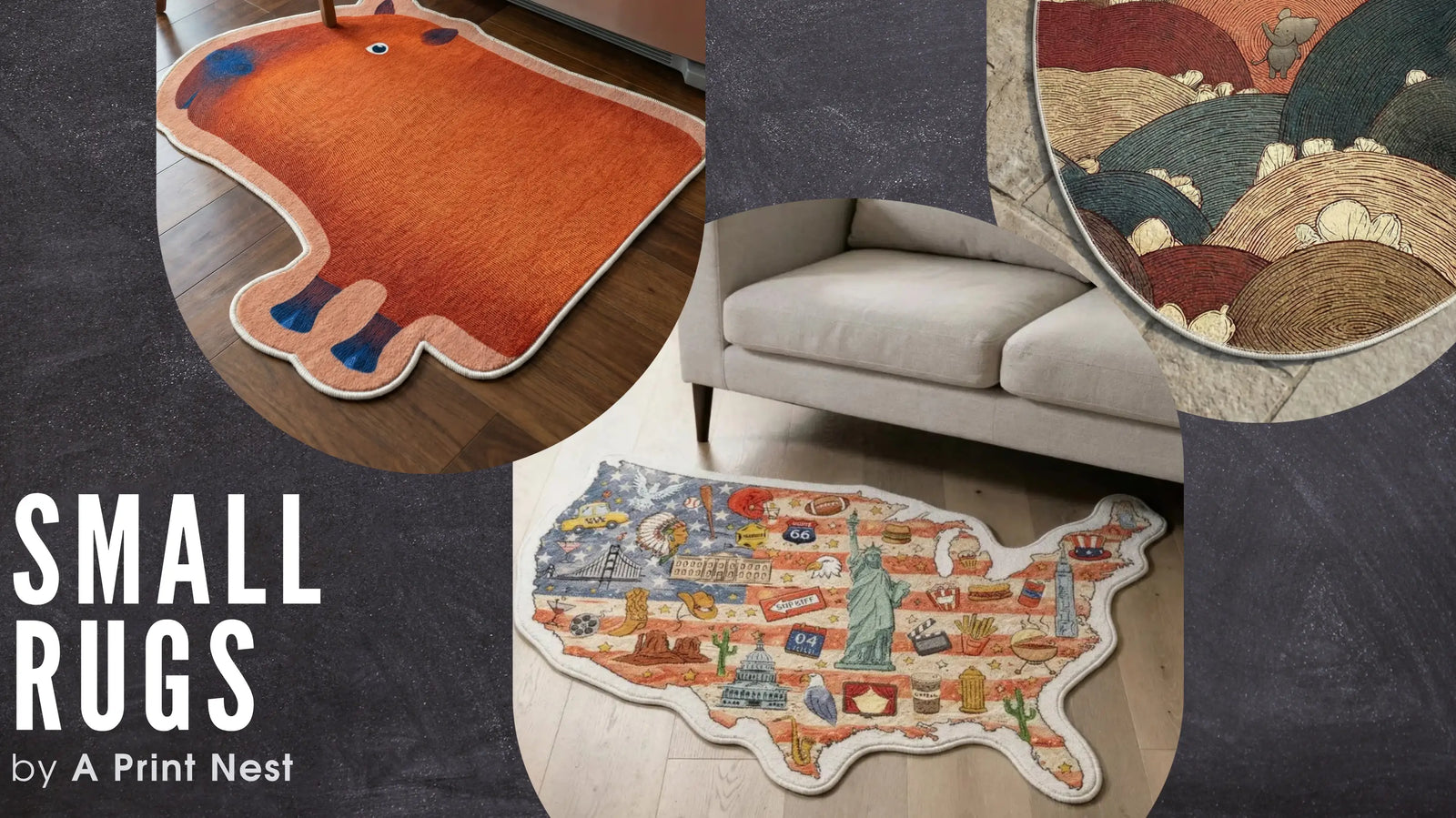 Irregular small rugs by A Print Nest