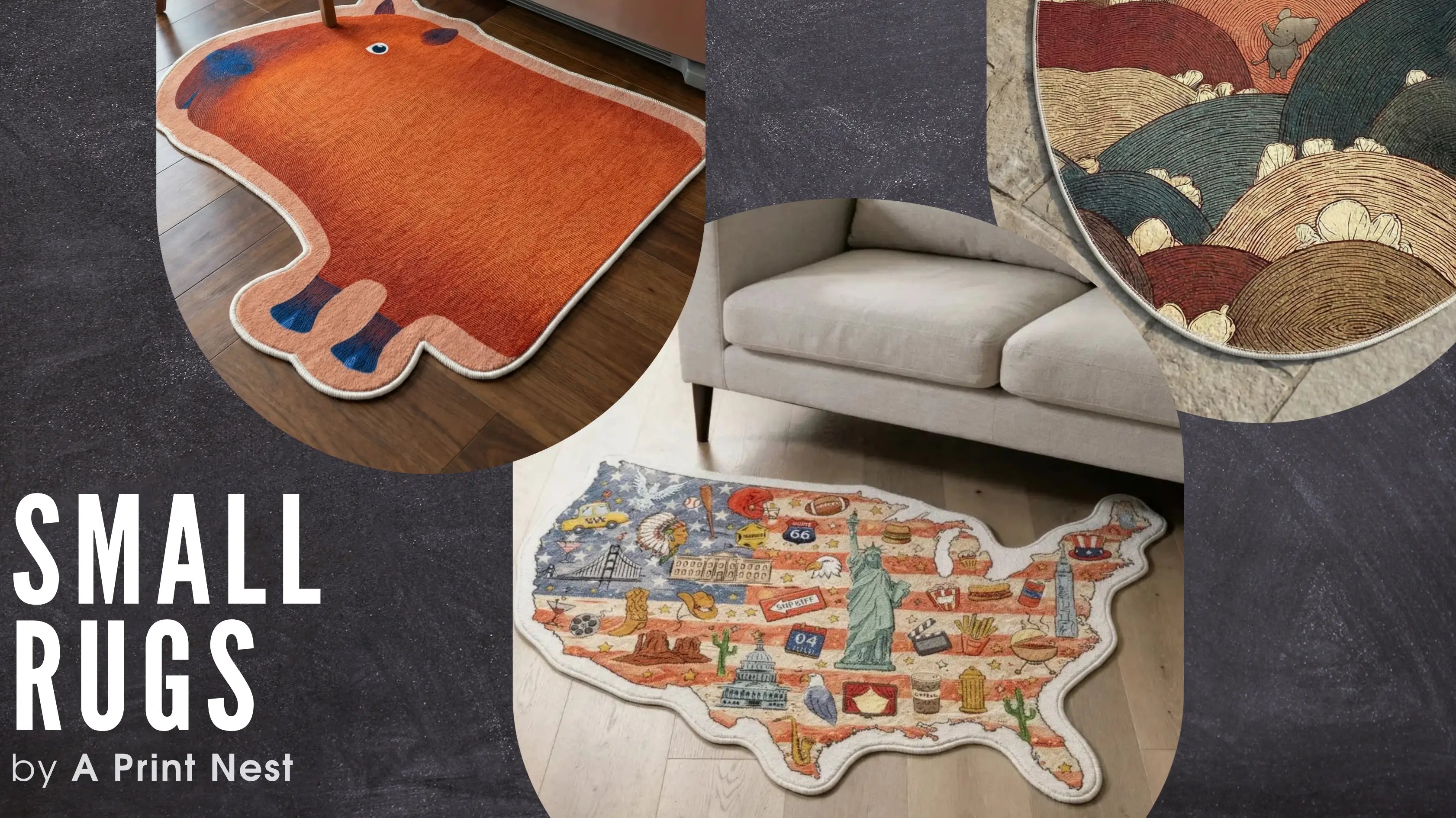 Irregular small rugs by A Print Nest