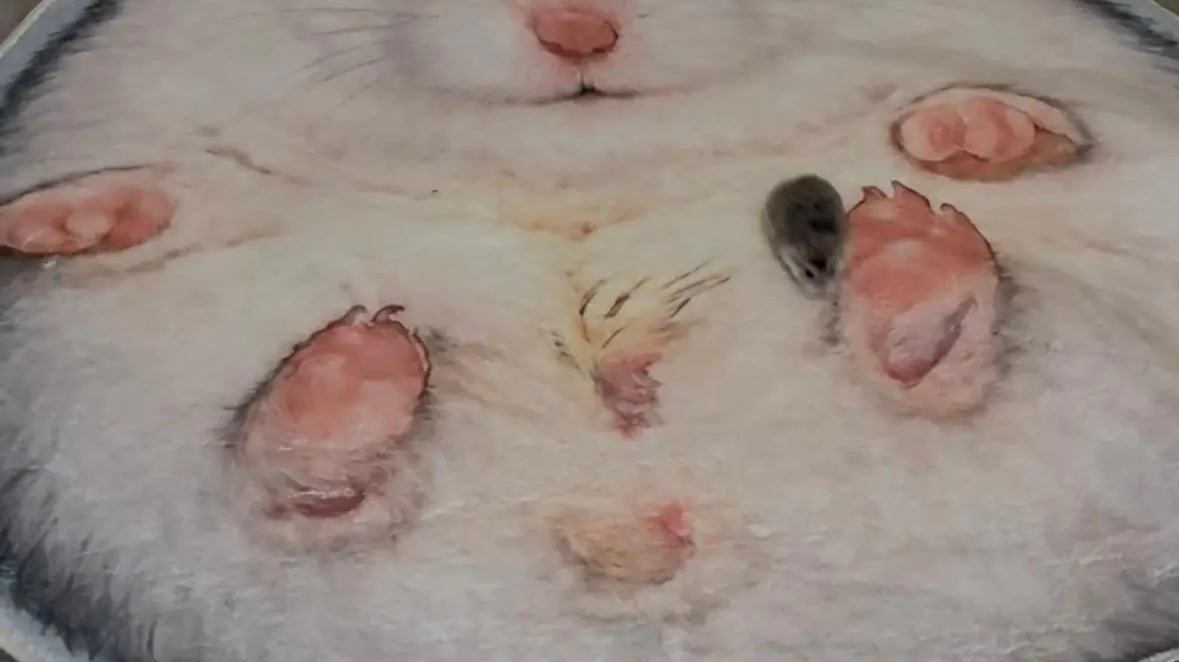 How Nugget's Favorite Pose Became a Custom Hamster Rug