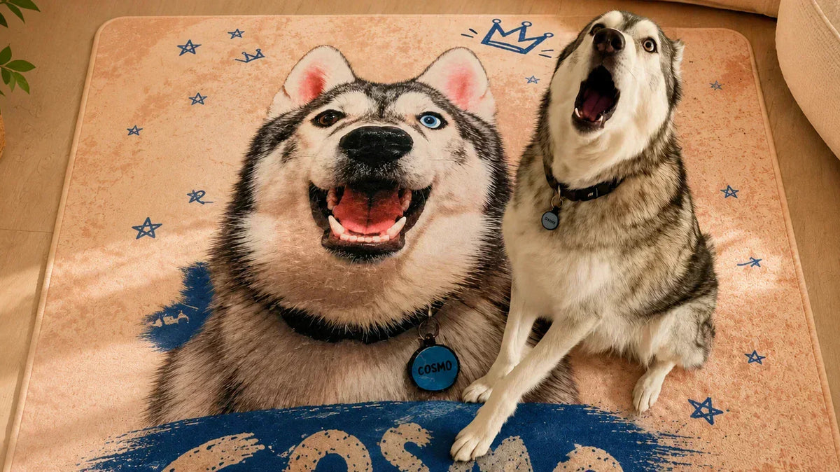 Cosmoβs Custom Pet Portrait Rug Story