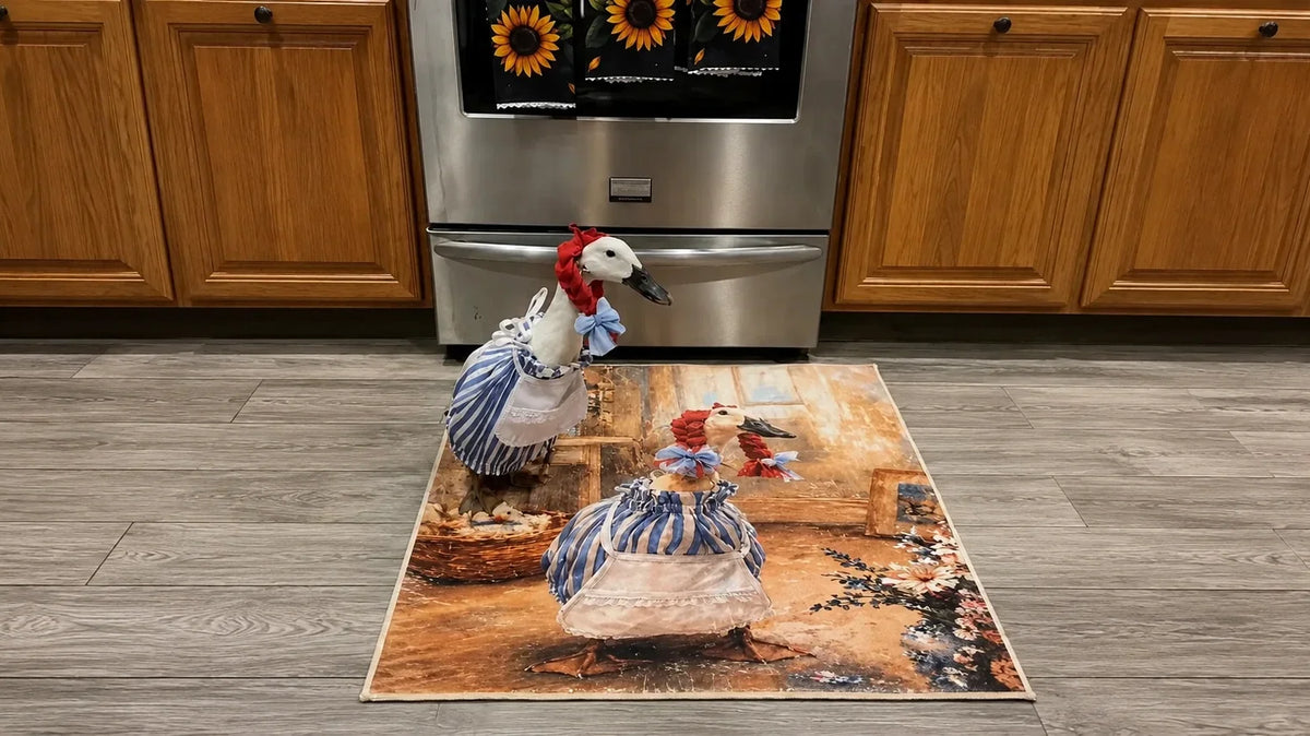 Rosieβs Custom Duck Rug: From Video to Finished Design