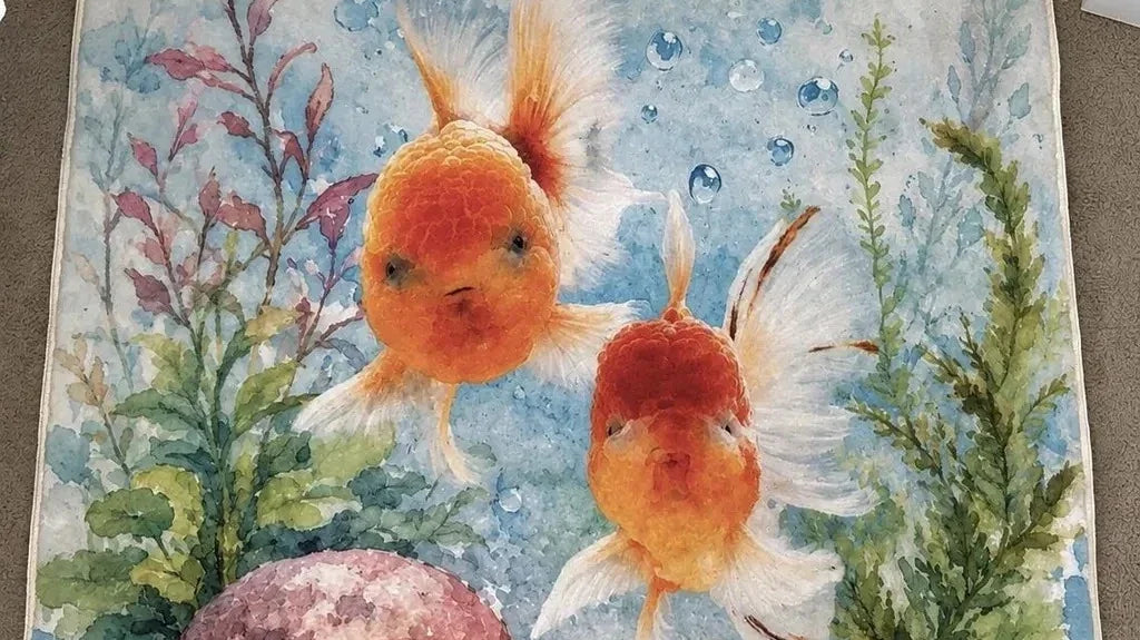 From Aquarium Photo to Custom Goldfish Rug: Peaches & Clementine’s Story