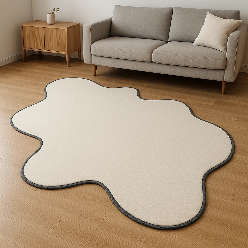 Irregular-shaped blank rug