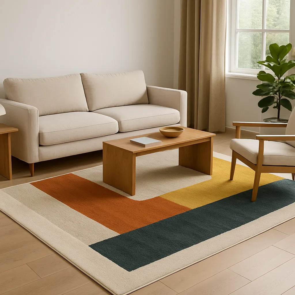 Round modblocks rug for livingroom