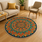 Round mandala bloom rug