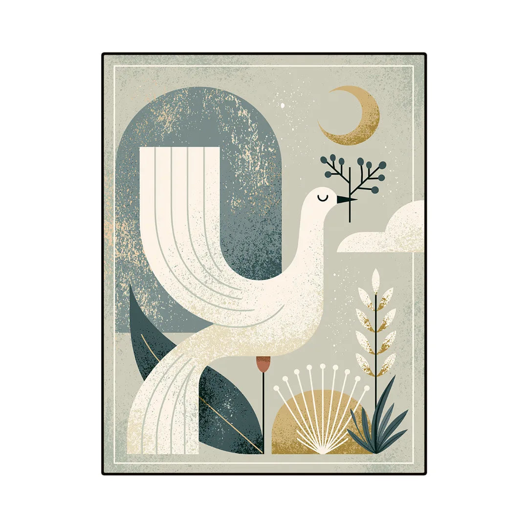 Stamp inspired rug living room