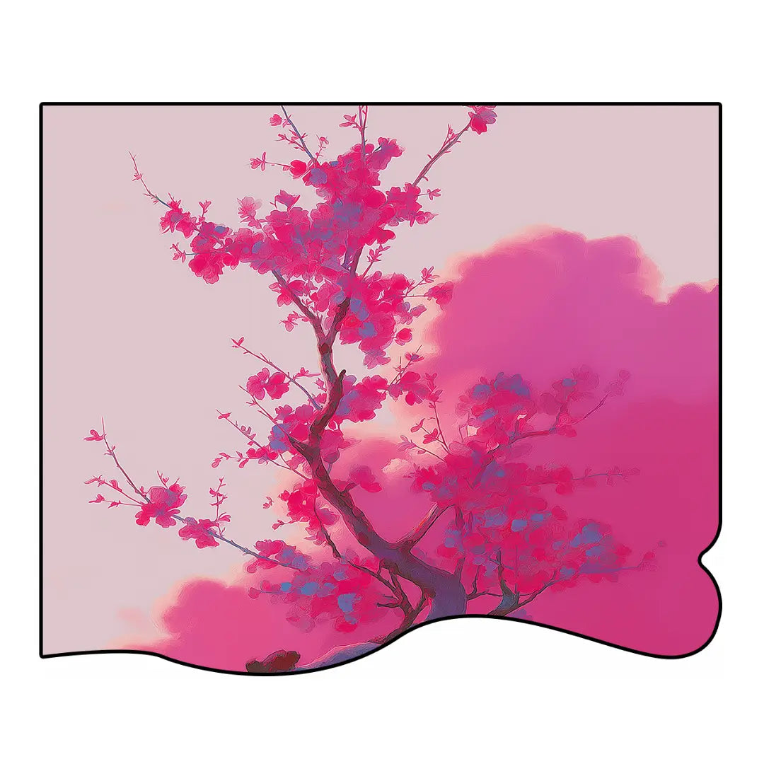 Pink floral design on a pink background