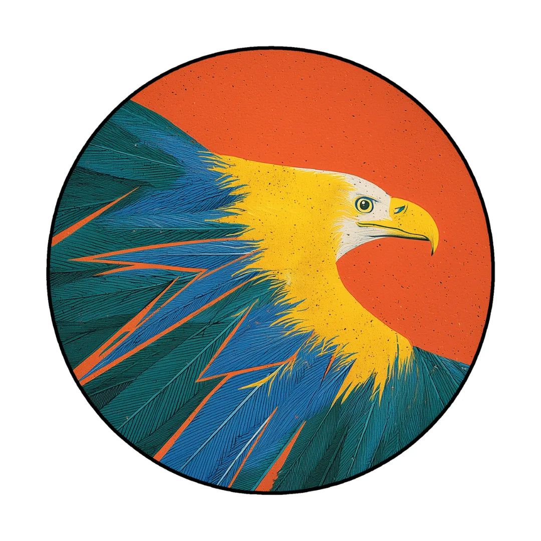Eagle style rug living room