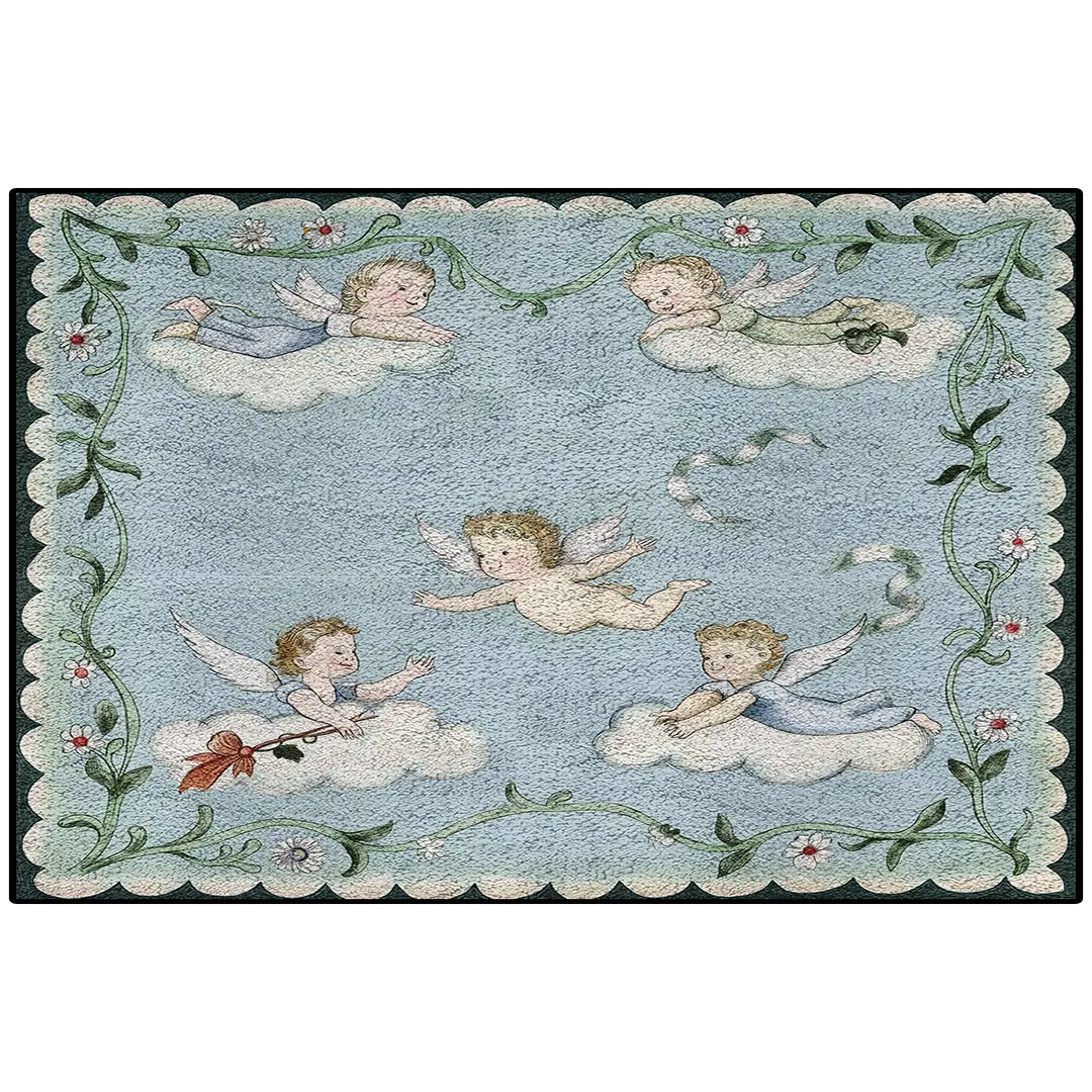 Irregular cupid illustration rug kids room playroom