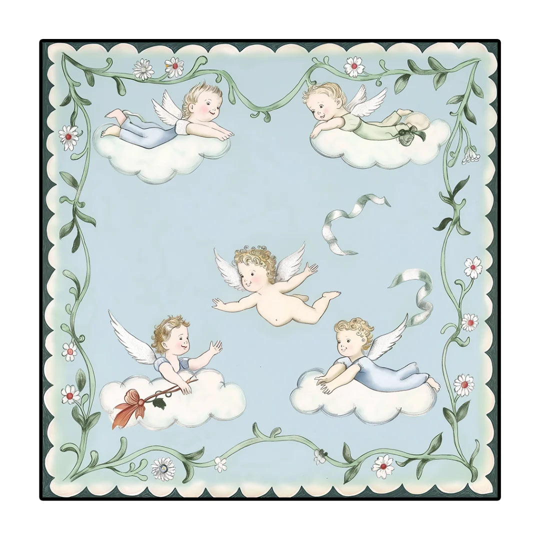 Irregular cupid illustration rug kids room playroom