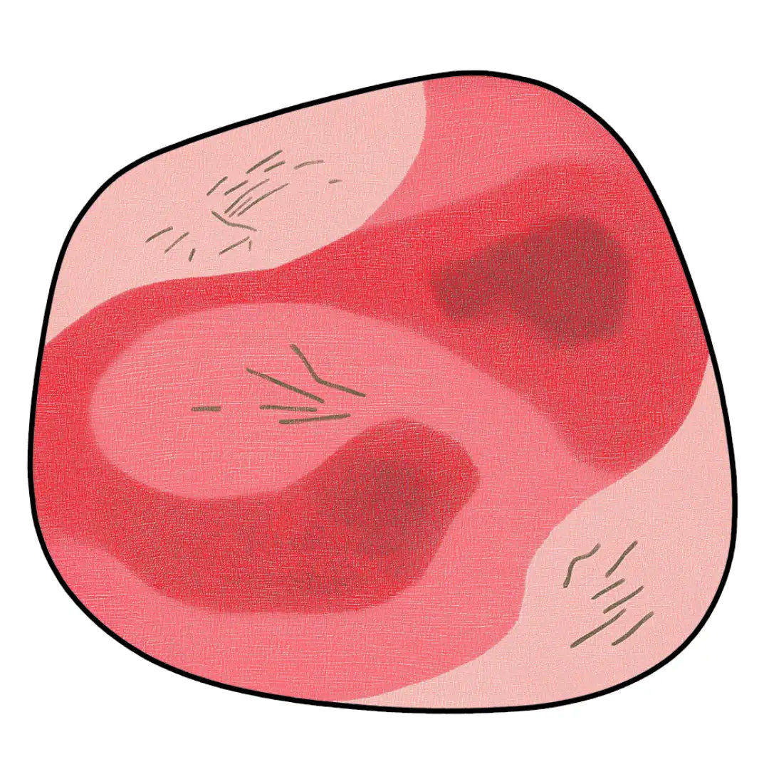 Irregular pink abstract rug living room