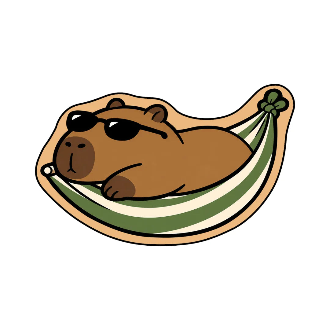 Irregular capybara rug patio balcony