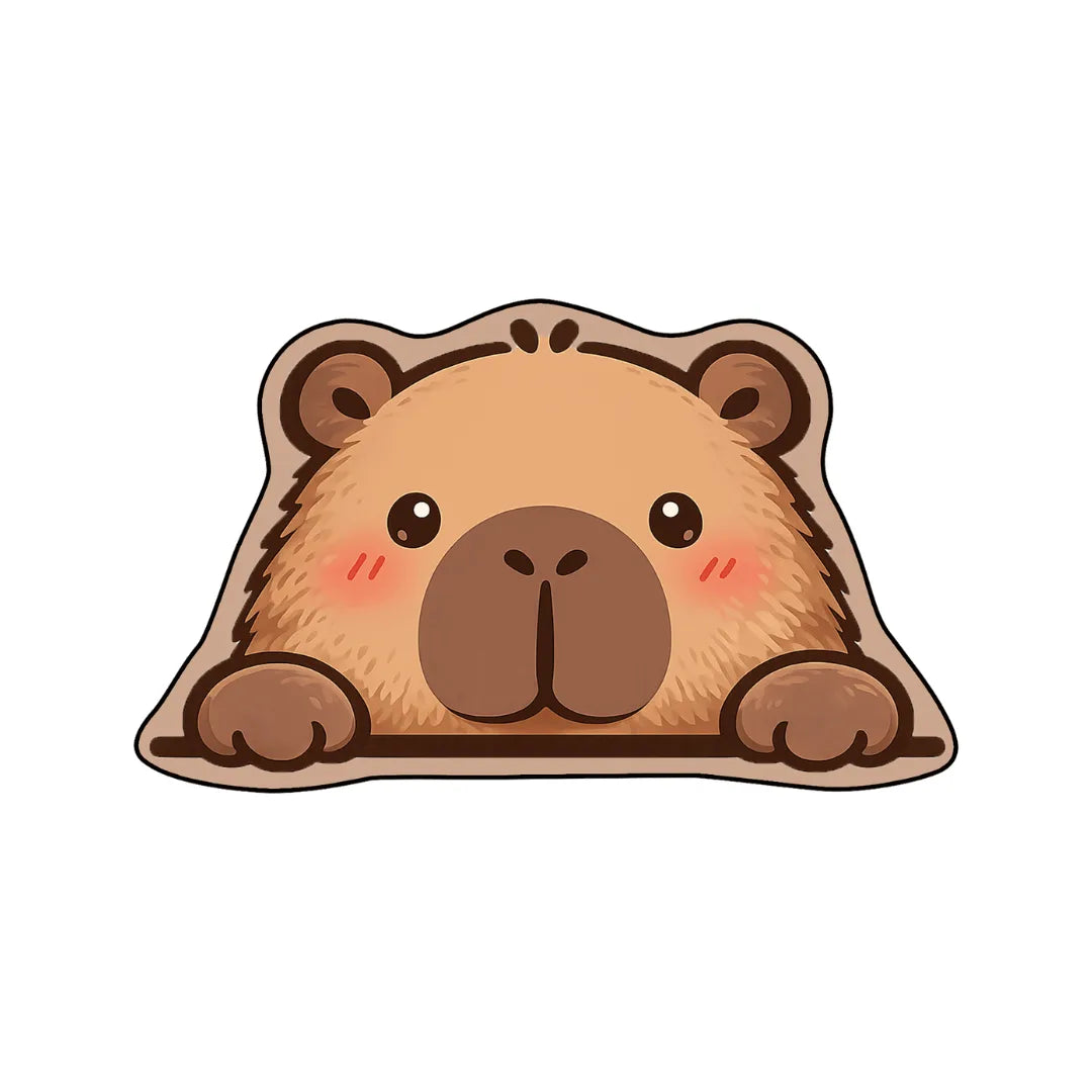 Irregular capybara rug kidsroom playroom