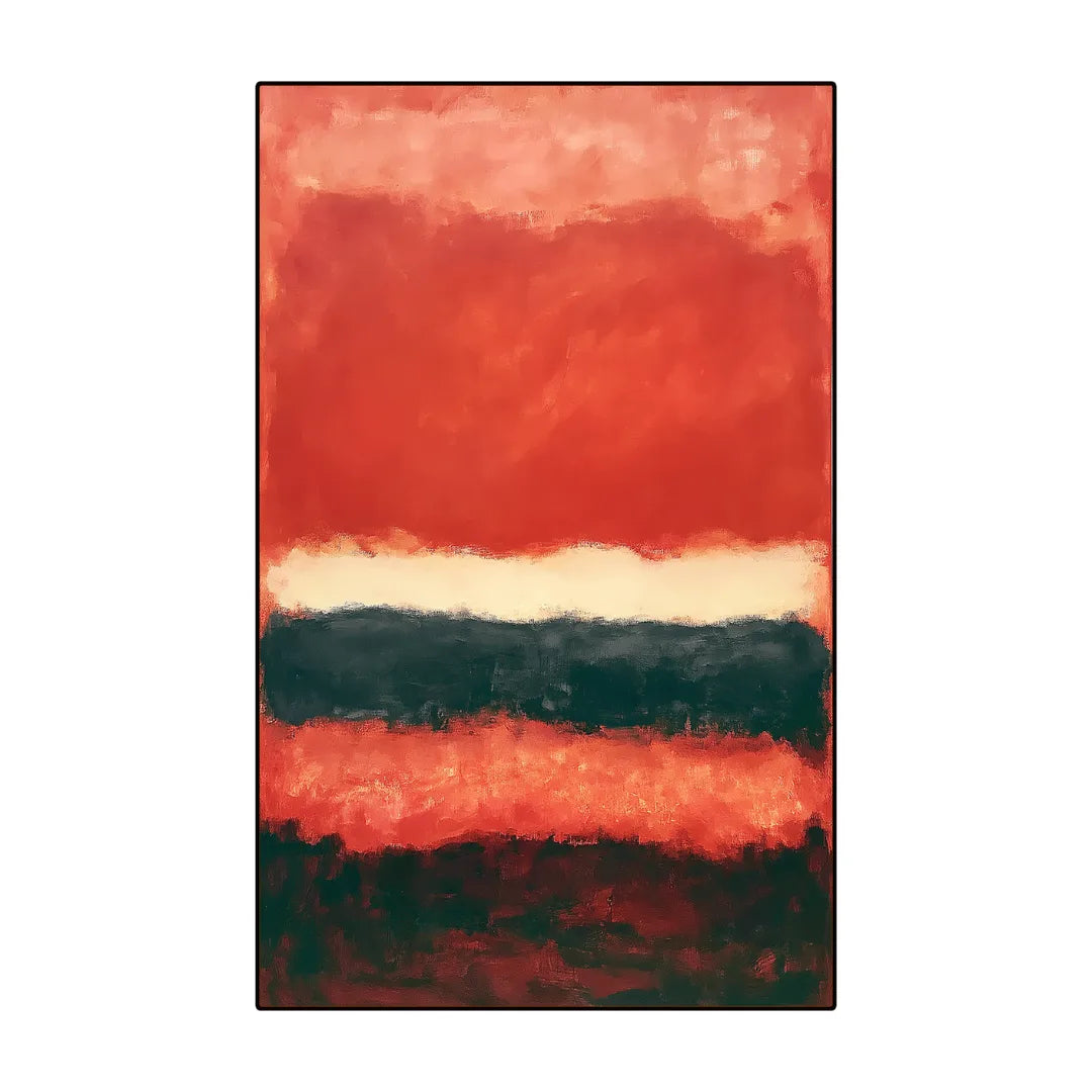 Rothko inspired abstract color rug bedroom