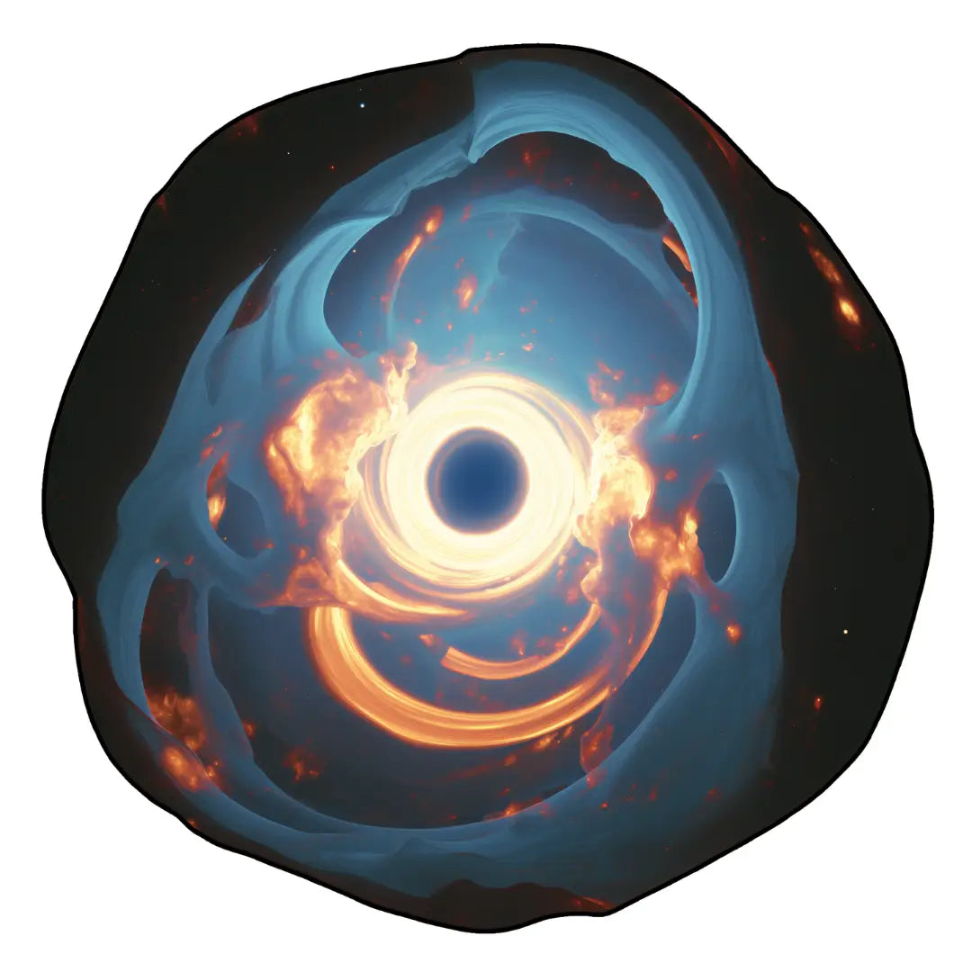 Irregular space-themed nova ring rug living room