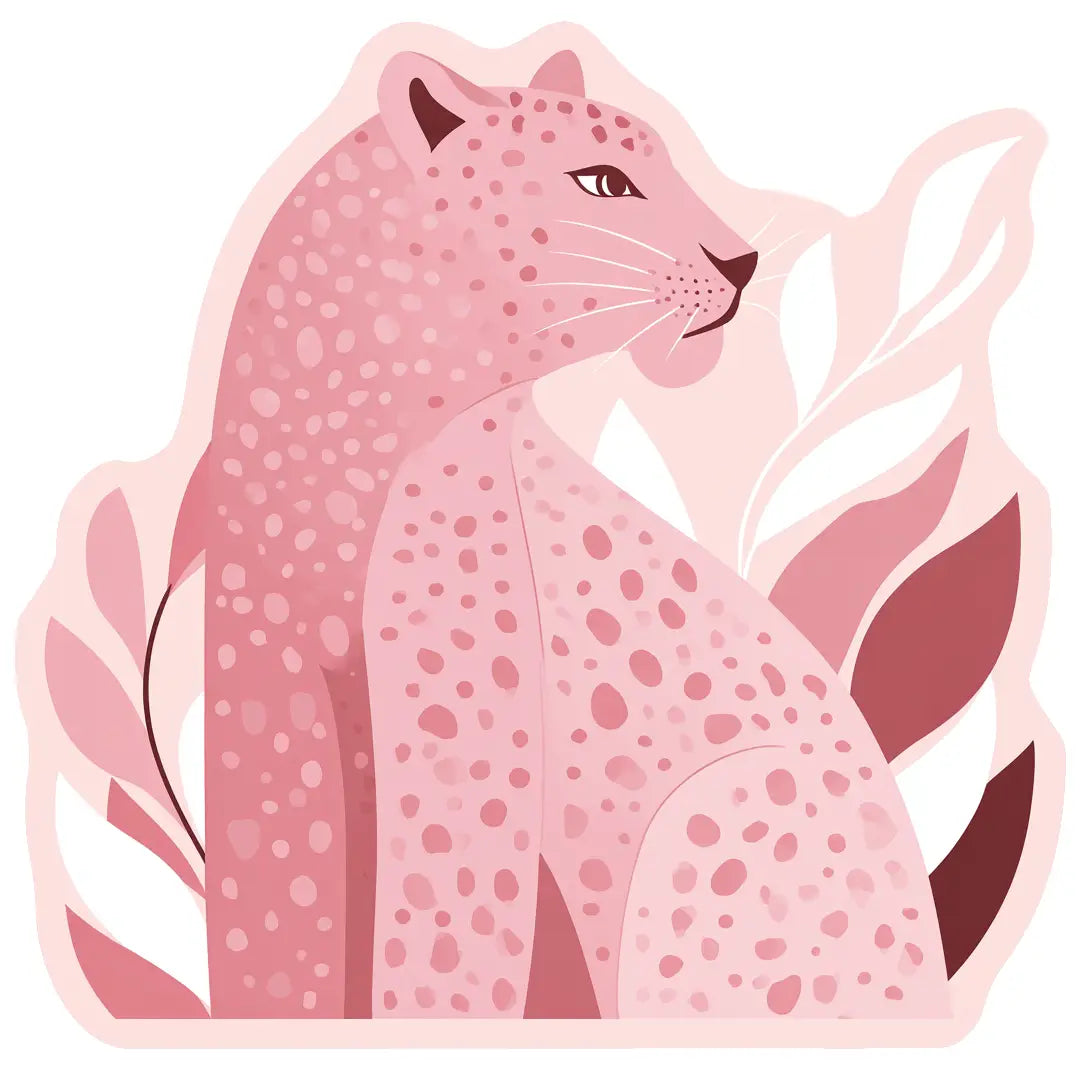 Irregular pink leopard rug livingroom