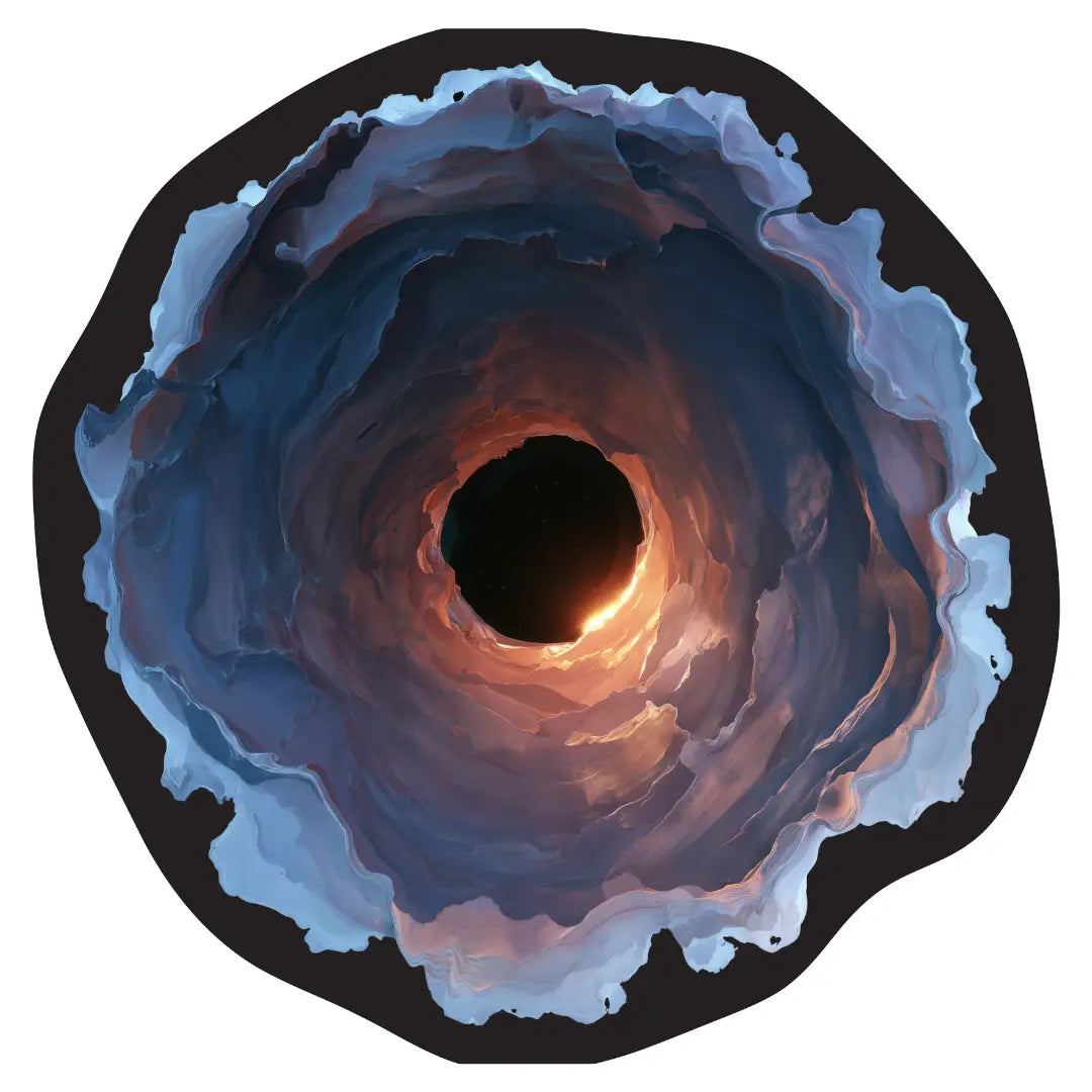 Irregular space-themed portal rug living room