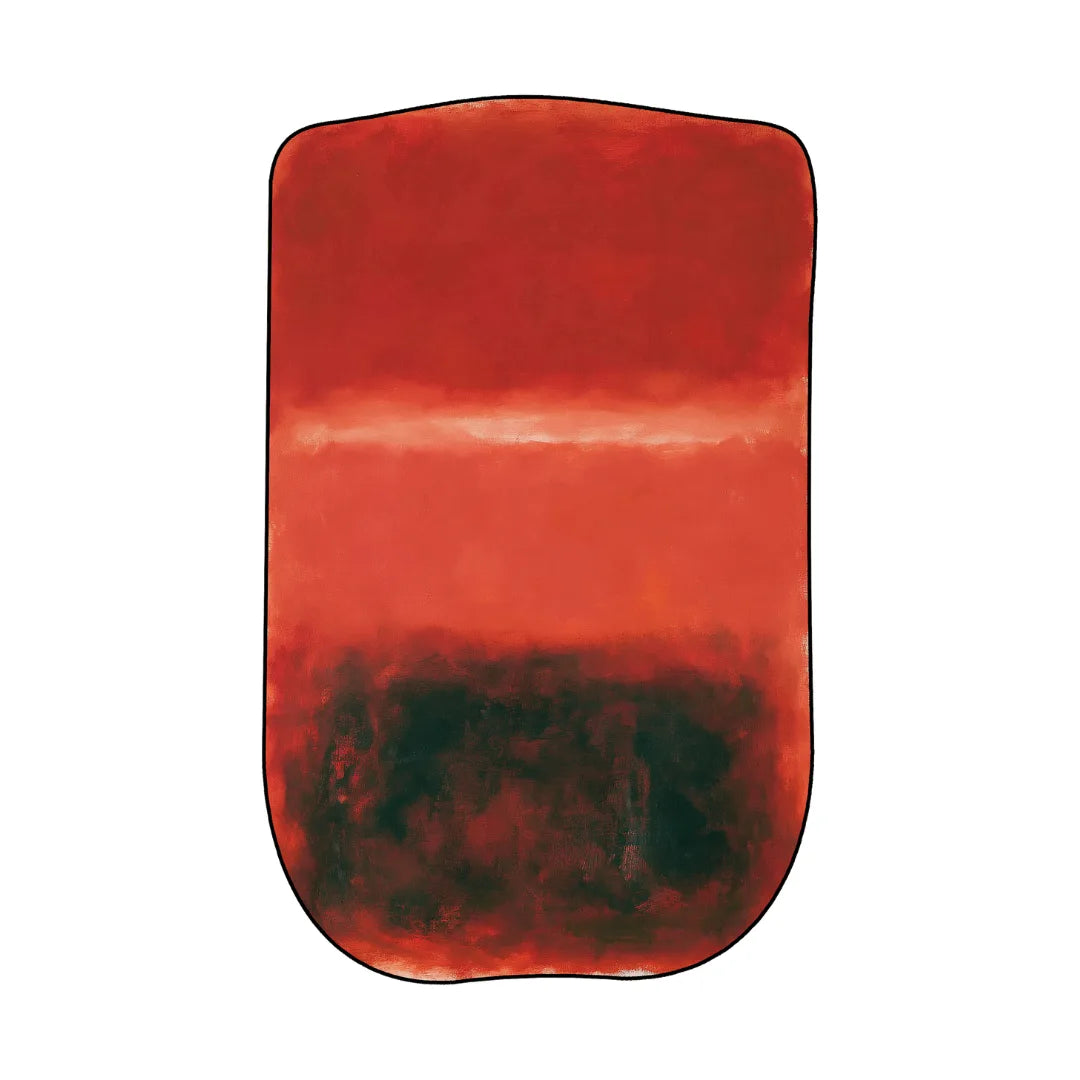 Rothko inspired abstract color rug living room