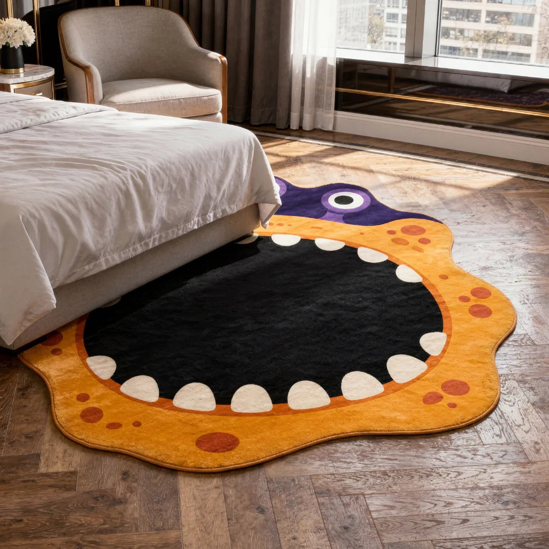 Irregular monster rug bedroom