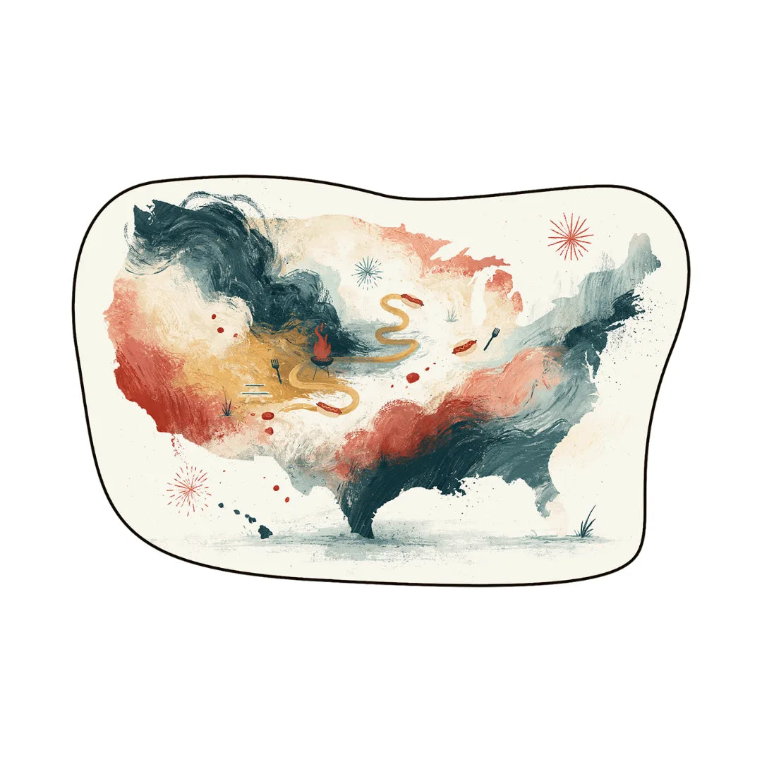 Irregular USA map rug patio balcony