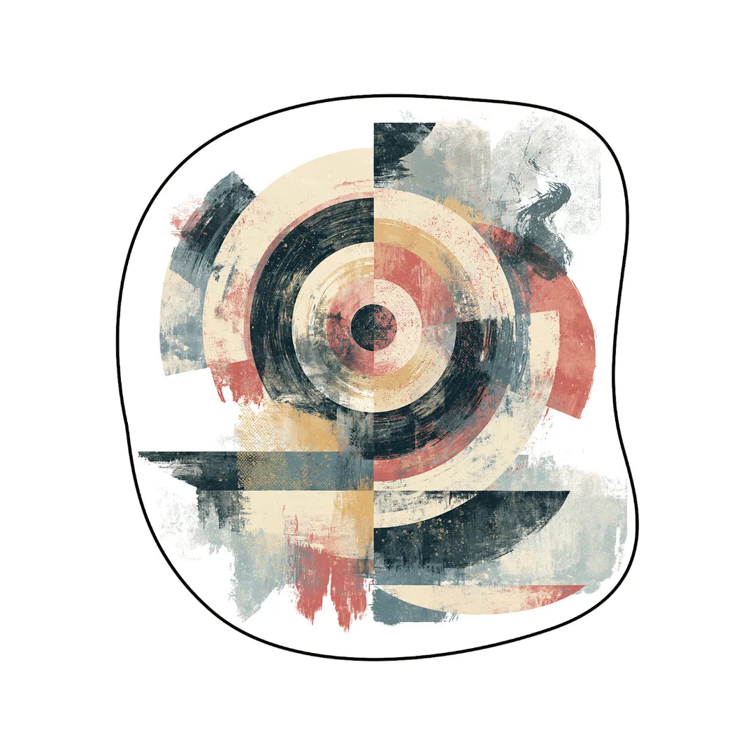 Johns inspired abstract rug living room