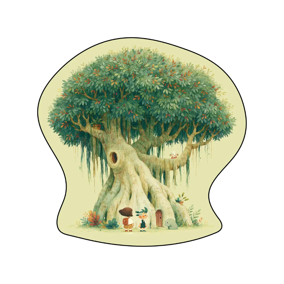 Irregular tree style rug kidsroom playroom