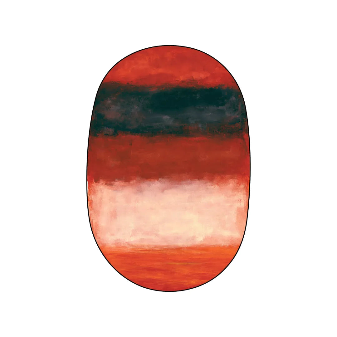 Rothko inspired abstract color rug bedroom