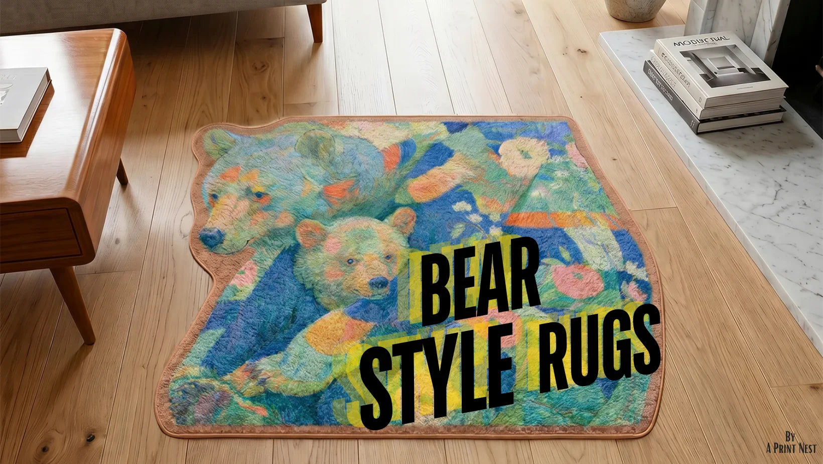 Bear Style Rugs by A Print Nest