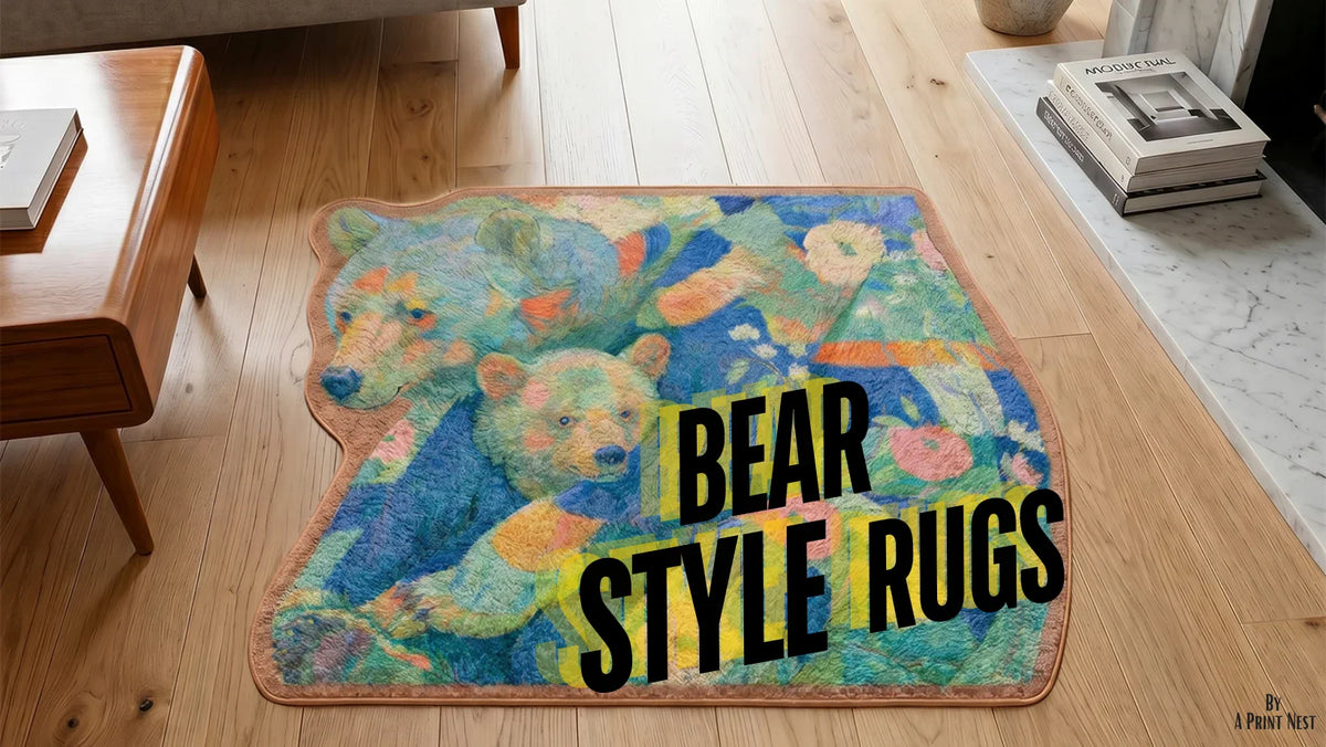 Bear Style Rugs by A Print Nest