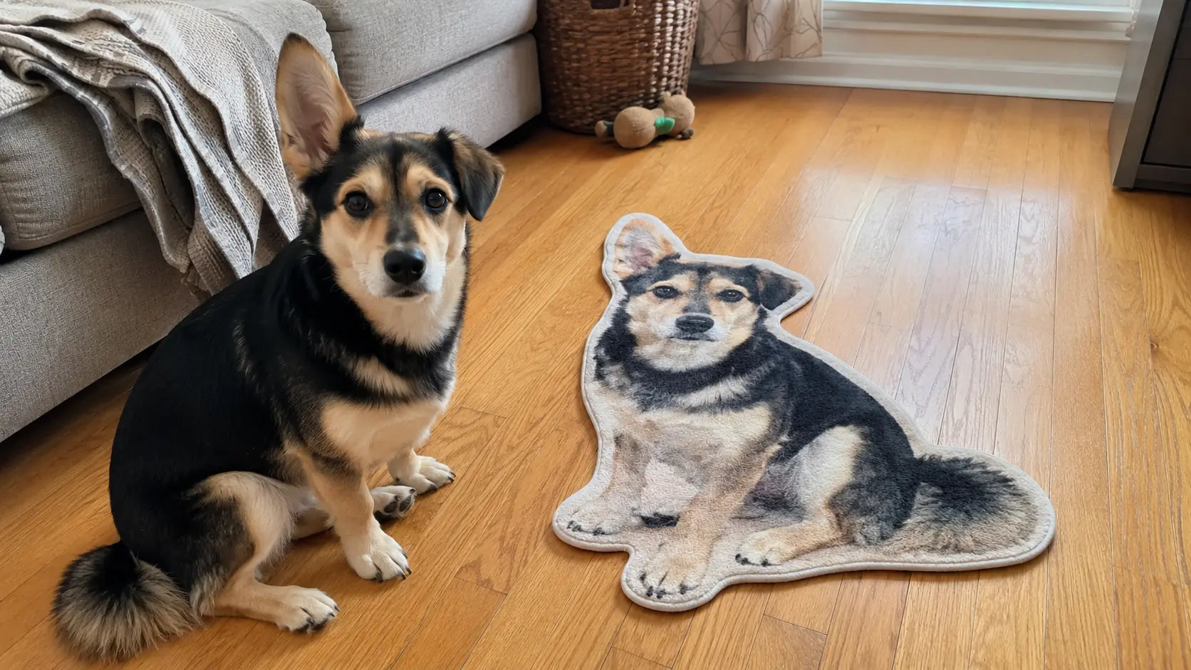 Custom Dog-Shaped Rug Ideas Based on Ears, Pose and Tail