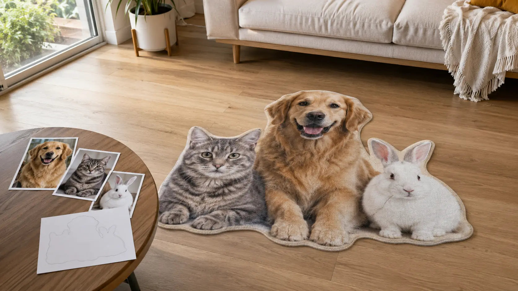 How to Design a Custom Multi-Pet Shaped Rug Without Awkward Edges