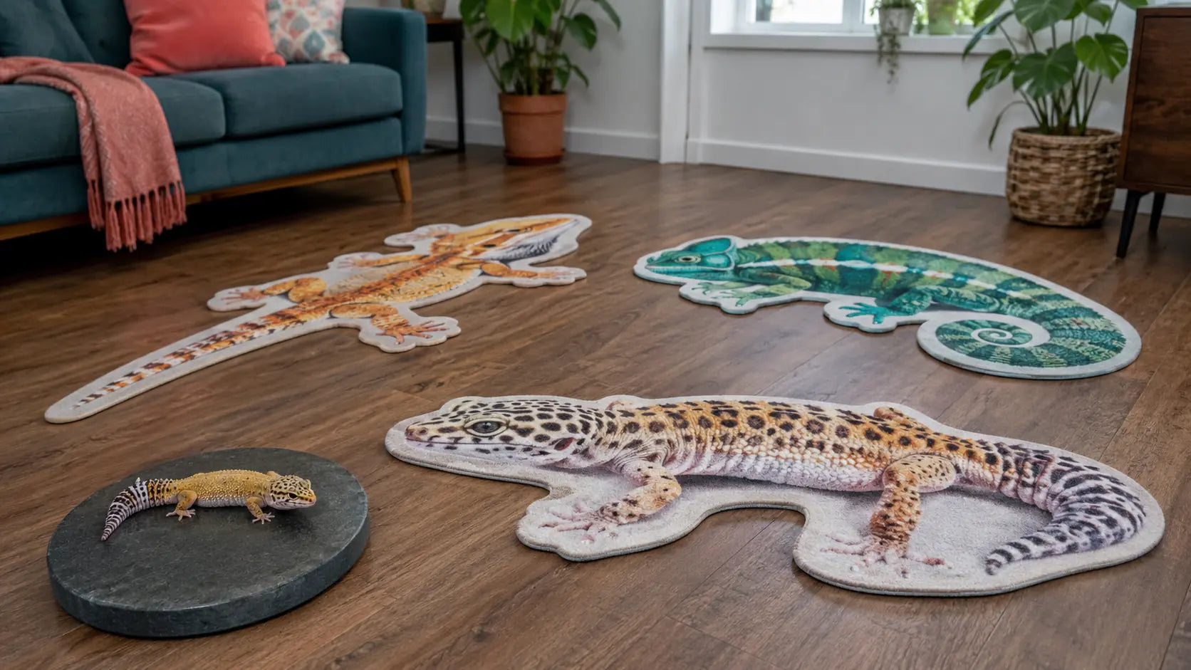 Custom Reptile-Shaped Rug Ideas for Geckos, Bearded Dragons and More