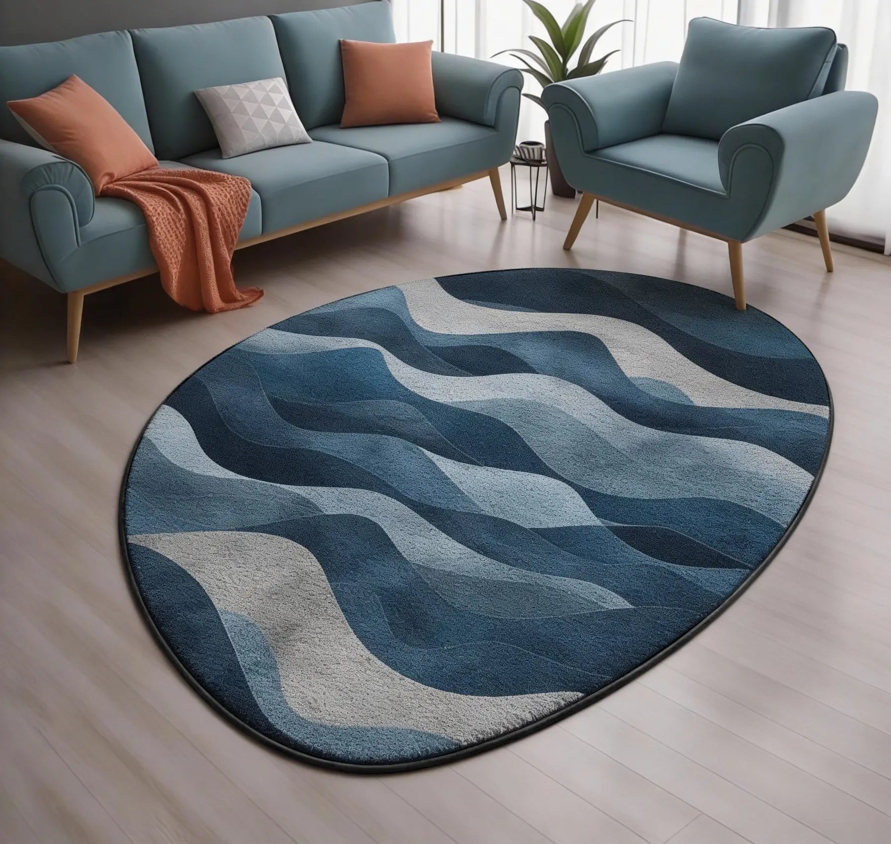 Blue Rugs Done Right: How to Choose the Perfect Shade, Size, and Style (And Why Custom Shapes Win)