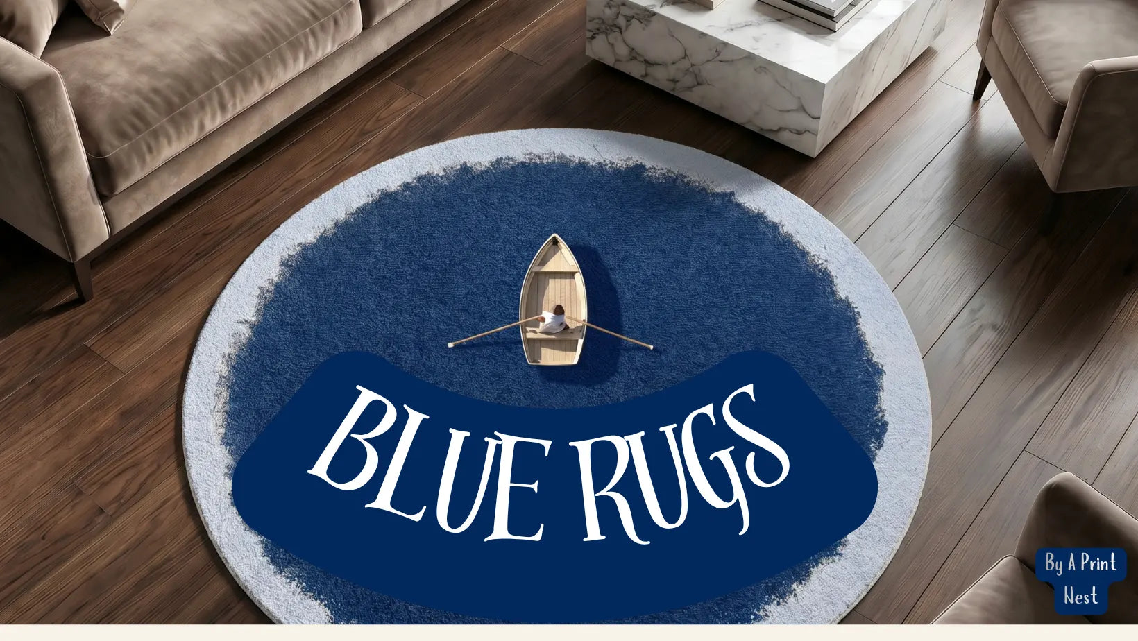 Blue Rugs by A Print Nest