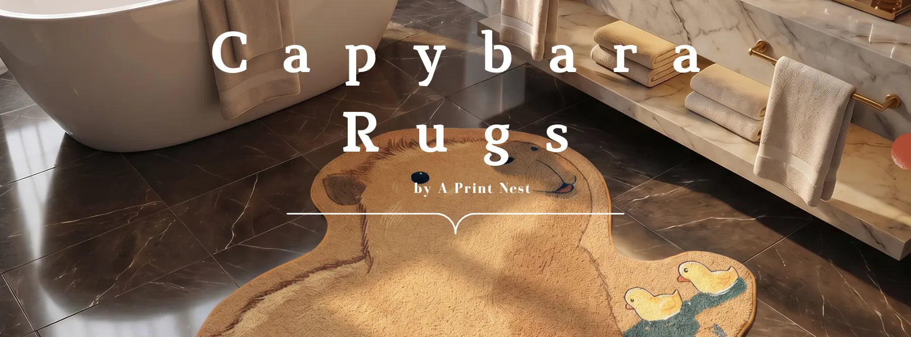 Capybara Rugs by A Print Nest
