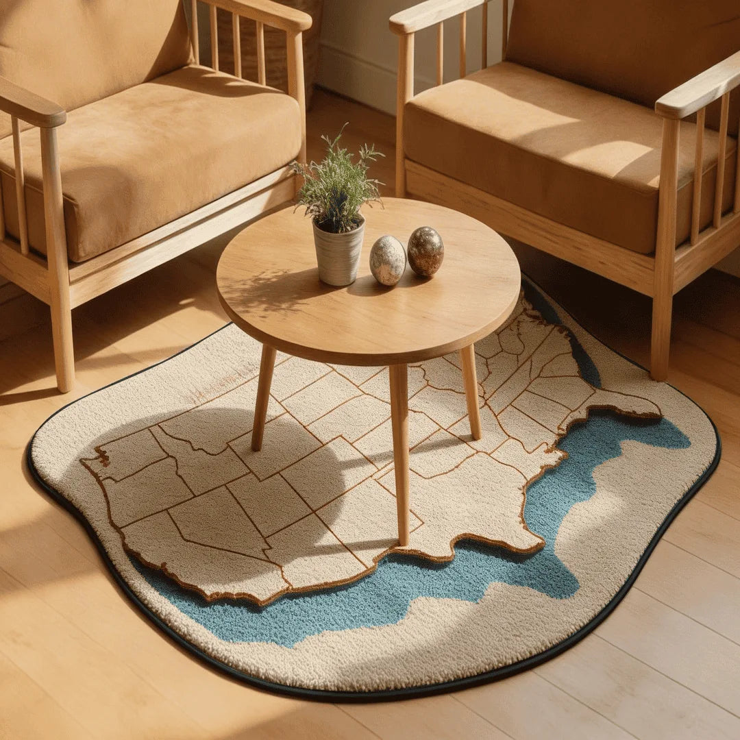 United States of America Rug: A USA Map Rug That Looks Like Art