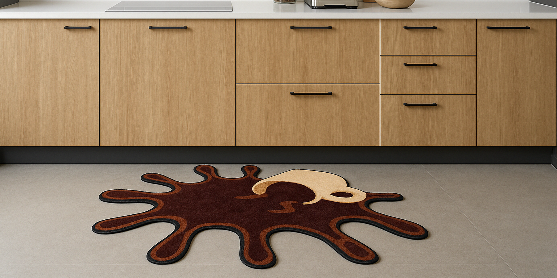 The Coffee Bar Rug Your Home Café Is Missing: Meet the Spilled Coffee Rug