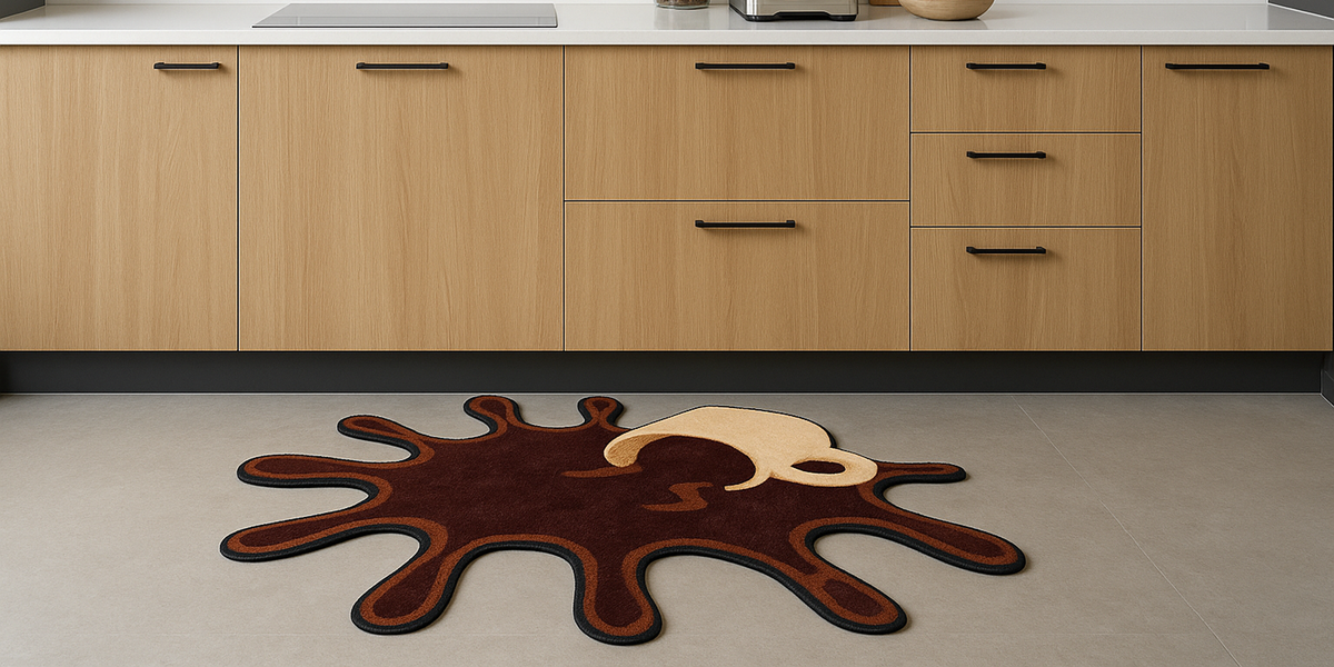 The Coffee Bar Rug Your Home Café Is Missing: Meet the Spilled Coffee Rug