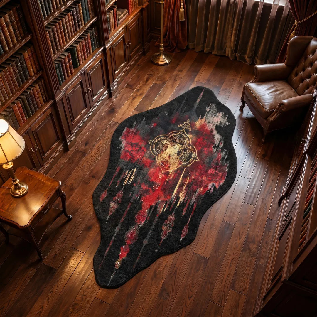 Red Persian Style Rugs by A Print Nest
