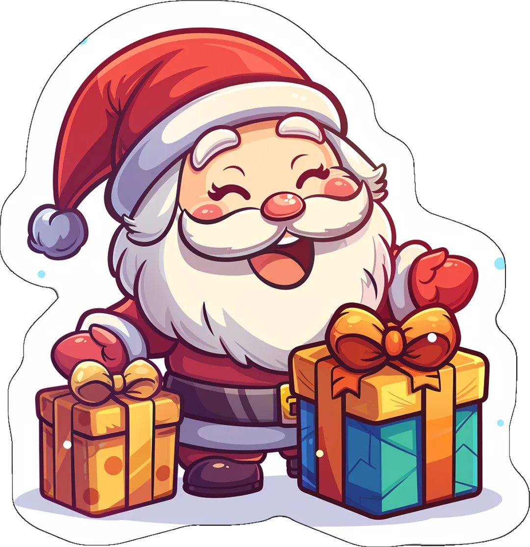 Santa shaped kids rug made from soft faux cashmere, irregular rug with white stitched edges in a children’s bedroom