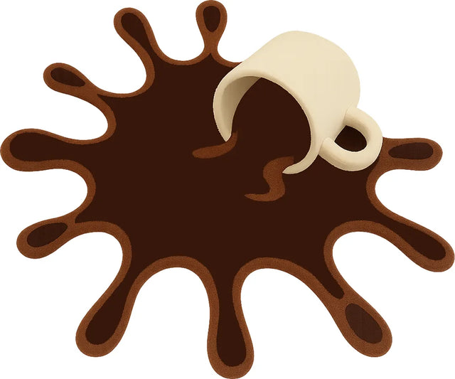 Coffee Spill Rug – Faux Cashmere Coffee Bar Rug | Funny Coffee Spill Area Rug with Non-Slip Backing
