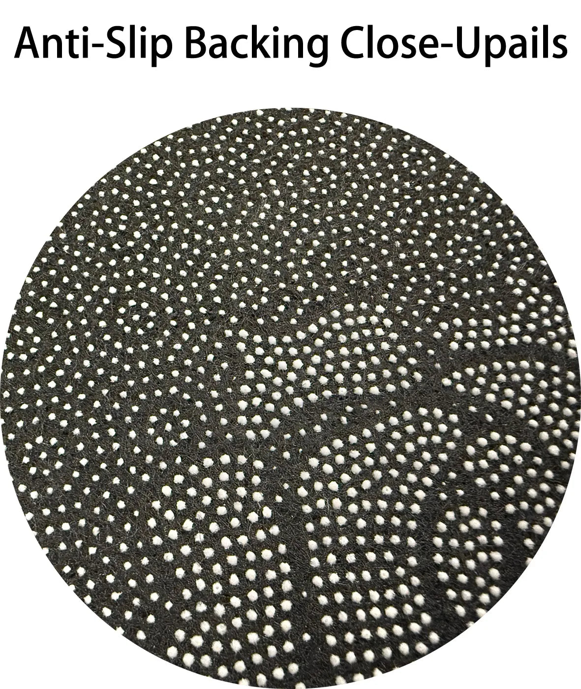 Details anti-slip backing close up pictures