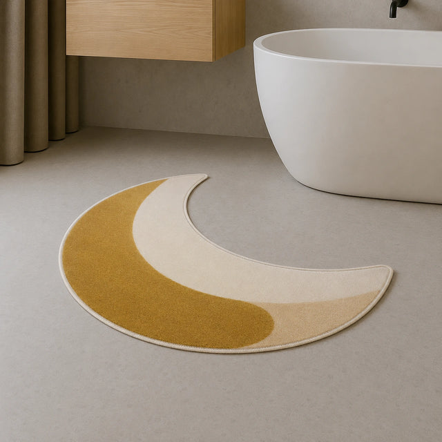 Crescent Moon Bath Rug – Ultra Soft Non-Slip Faux Cashmere Bathroom Mat