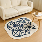 Irregular-shaped asanoha harmony rug